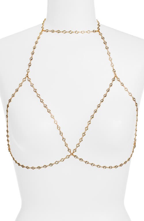 VIDAKUSH Cubic Zirconia Station Body Chain in Clear/gold at Nordstrom, Size Medium