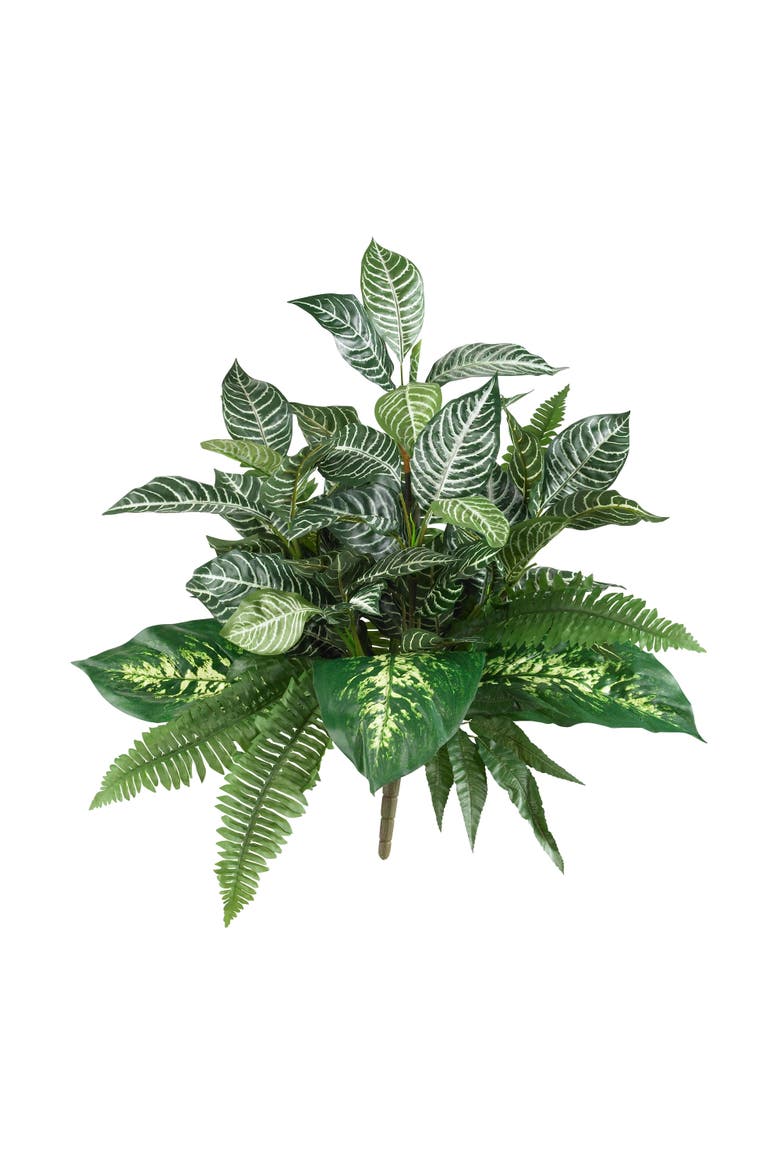 25-in Mix Greens Artificial Plant, Main, color, Green