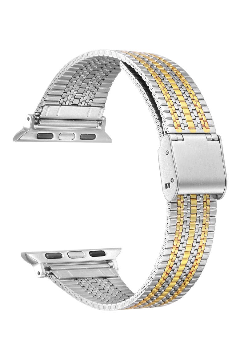 Eliza Stainless Steel Apple Watch® Watchband, Alternate, color, SILVER/ GOD