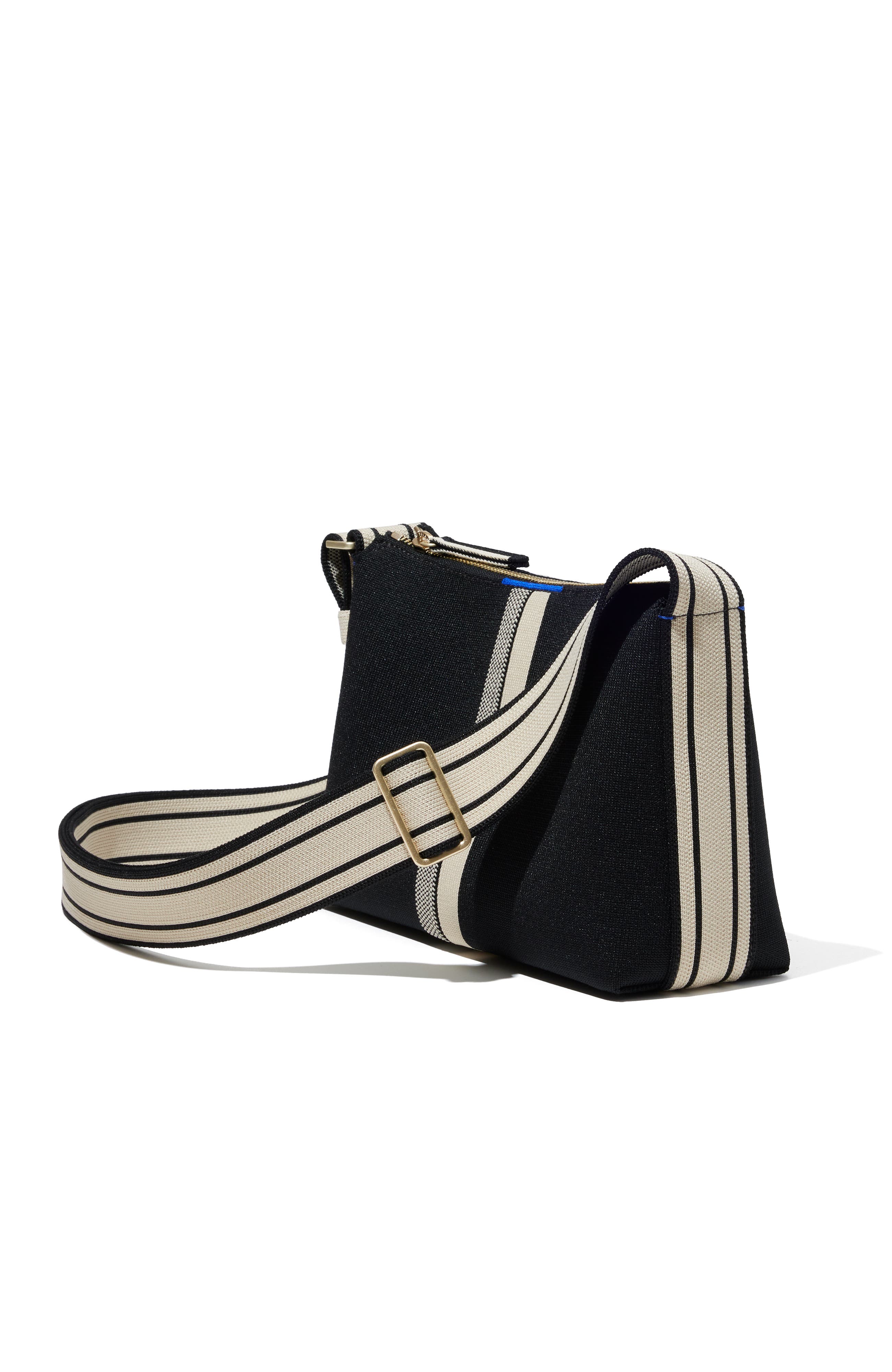 Rothy's The Casual Crossbody, Alternate, color, Black & Ivory Stripe