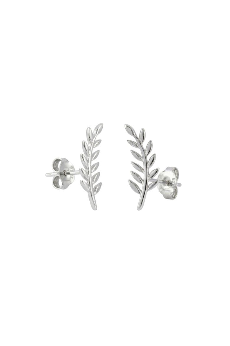 Wheat Earrings Ear Of Wheat Sterling Silver Stud Earring, Main, color, Silver