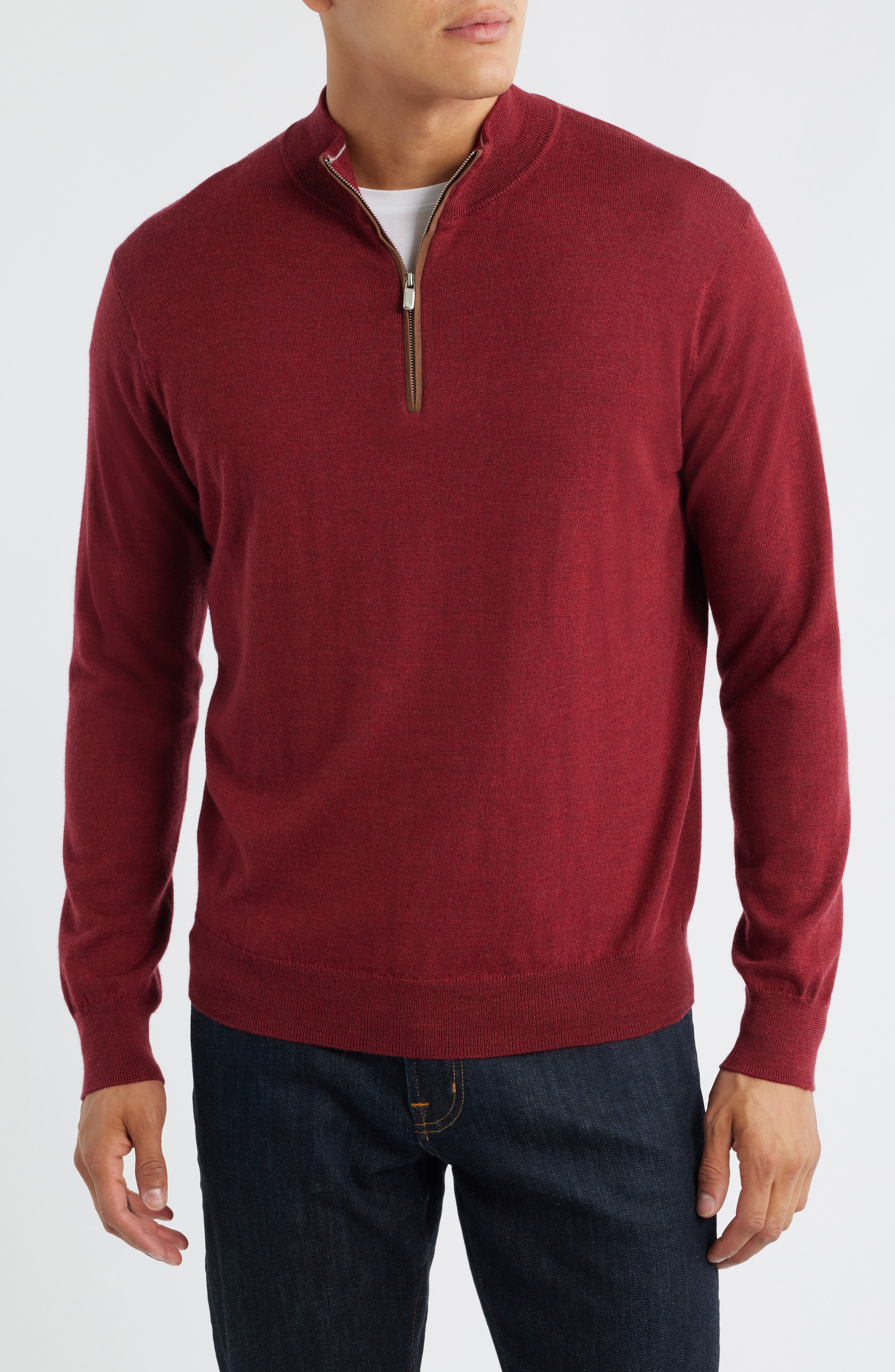 Peter Millar Autumn Crest Merino Wool Blend Quarter Zip Sweater