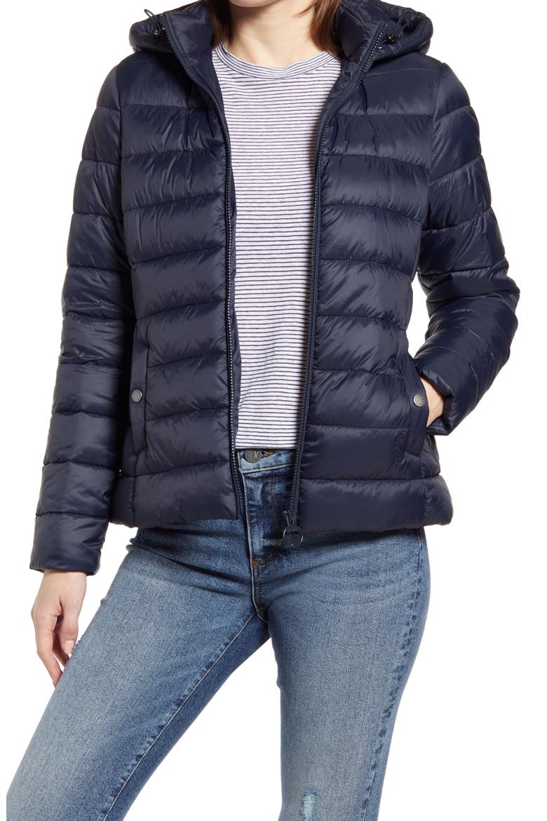 Shaw Hooded Puffer Jacket, Main, color, DARK NAVY