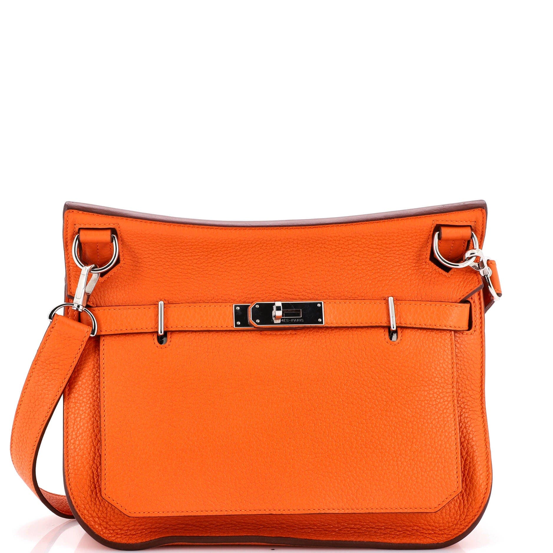 Pre-Owned Hermes Jypsiere Bag Clemence 28, Main, color, Orange H