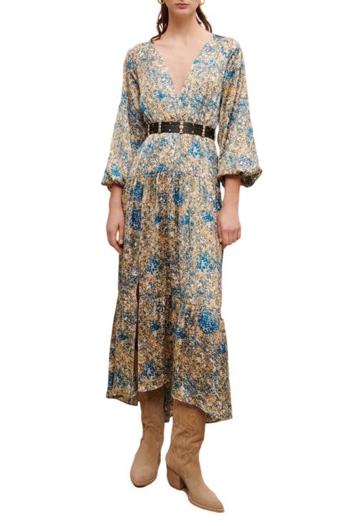 Ritache Floral Print Belted Dress