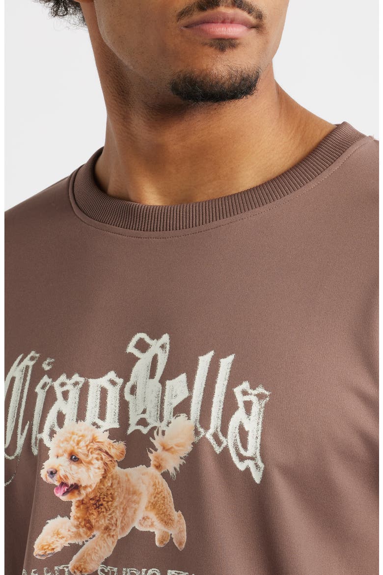 Tempo Ciao Bella Comfort Crewneck Sweatshirt, Alternate, color, ESPRESSO