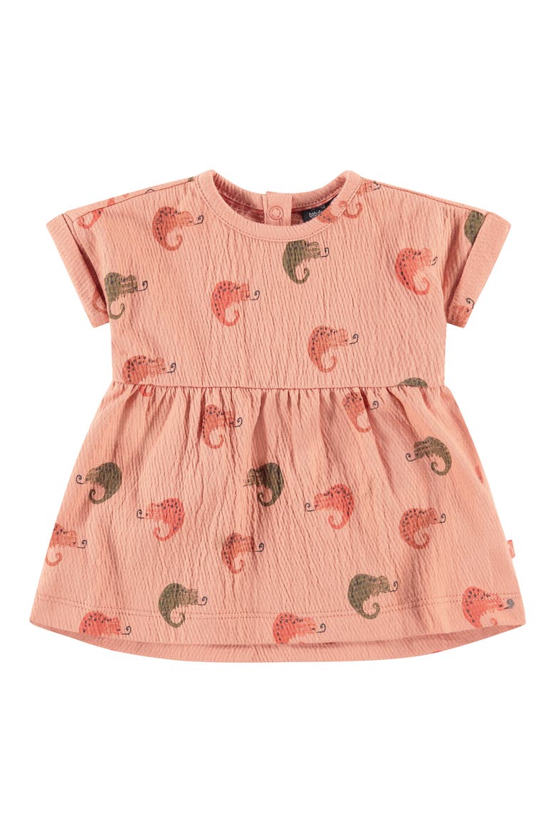 Chameleon Print Dress, Main, color, SALMON