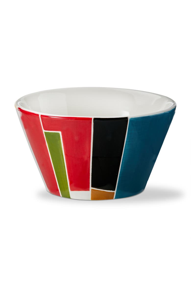 Everyday Knoll Snack Bowl 19 oz Multi Earthenware 5.5 x 5.5 x 3 in, Main, color, Red