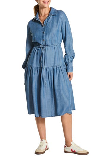WISHLIST WISHLIST DENIM LONG SLEEVE SHIRTDRESS