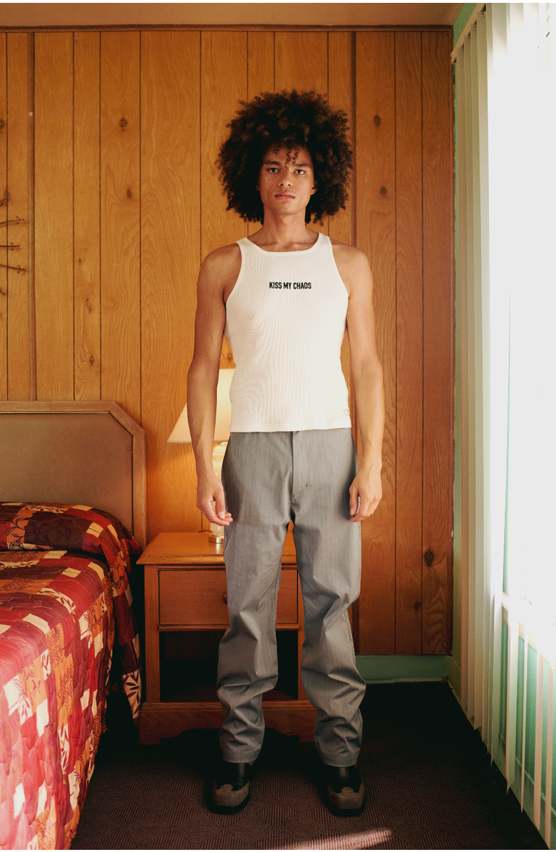 PCFG Cotton Blend Striped Woven Casual Pant, Alternate, color, Grey