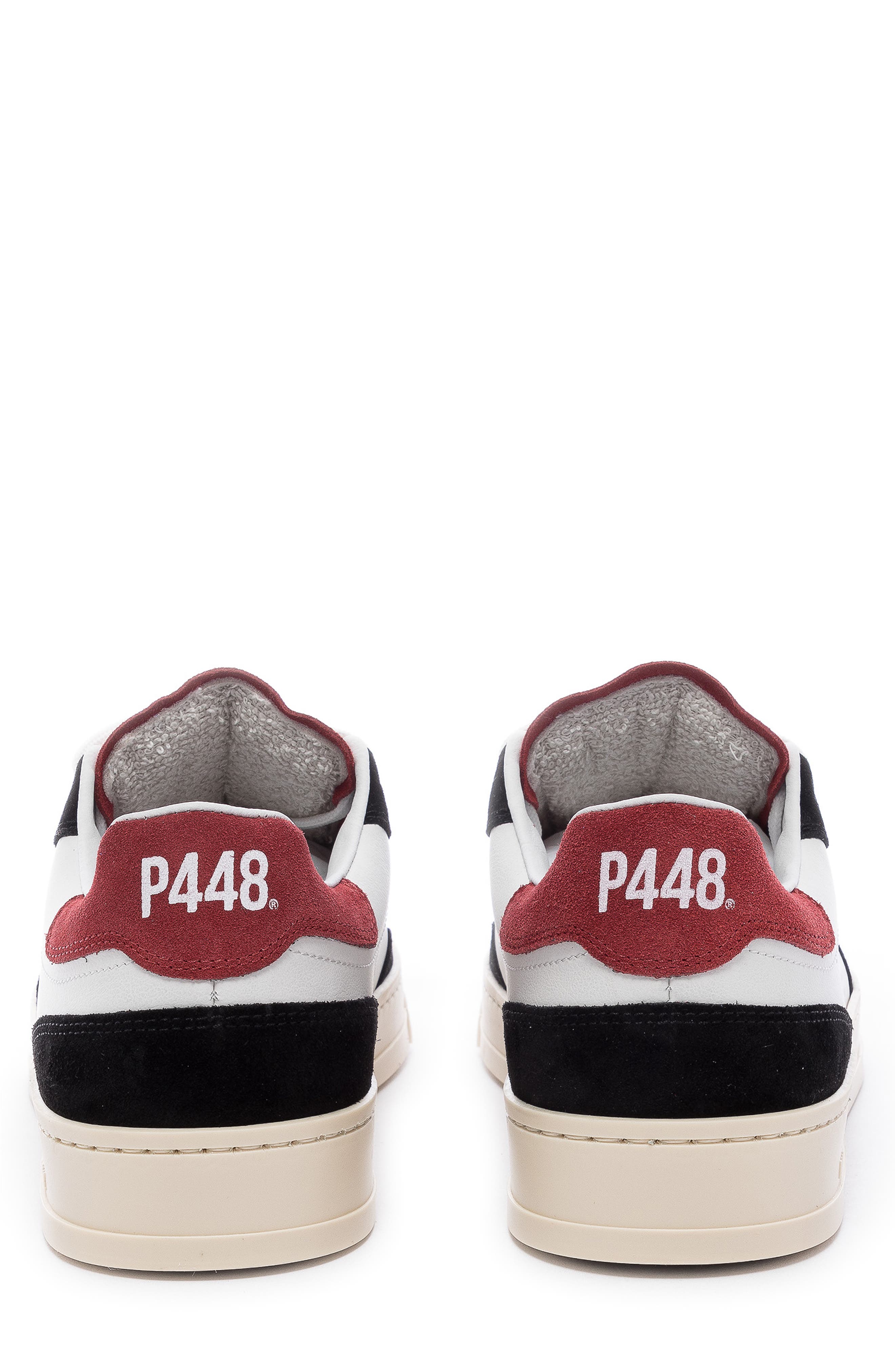 P448 Bali Low Top Sneaker, Alternate, color, White/ Black/ Rosso