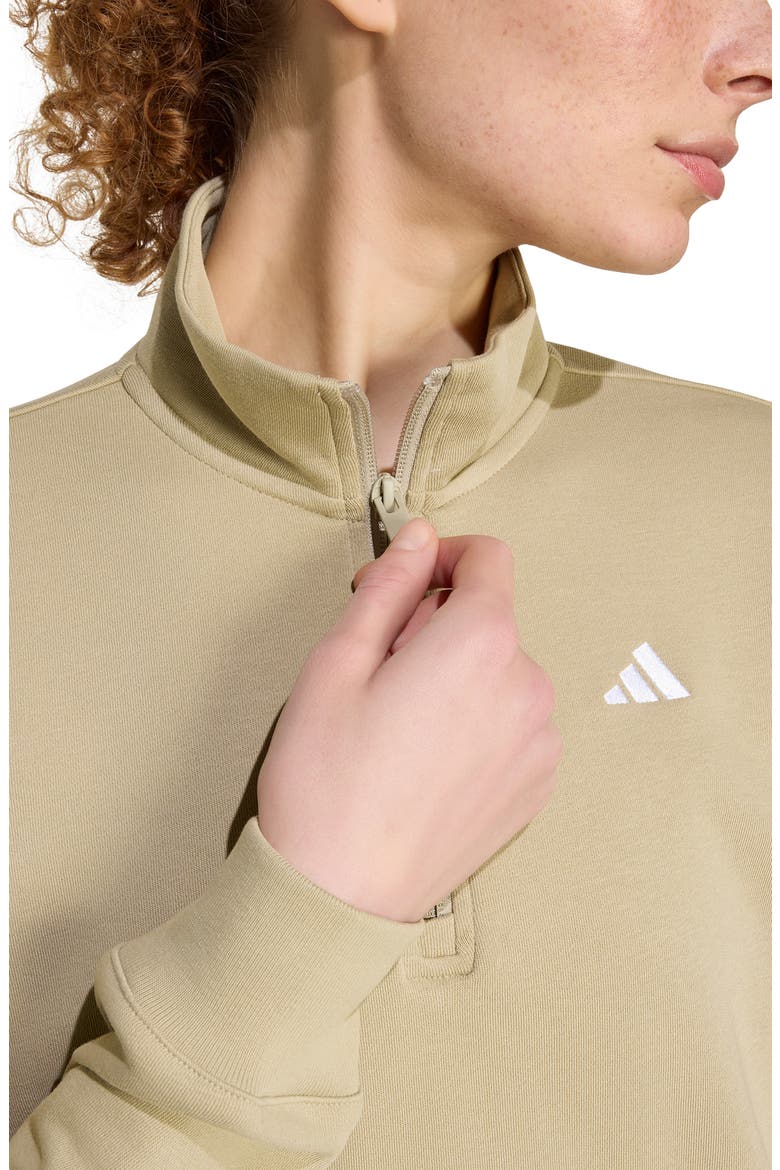 French Terry Quarter Zip Pullover, Alternate, color, WONDER CARGO/ WHITE