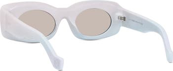 x Paula's Ibiza 49mm Mirrored Oval Sunglasses
