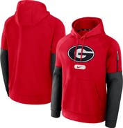 Nike Men's Nike Red Georgia Bulldogs Fitness Raglan Performance Pullover Hoodie