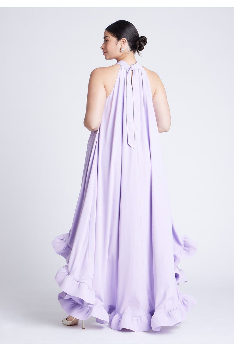 High Low Dramatic Ruffle Detail Dress, Alternate, color, LILAC BREEZE