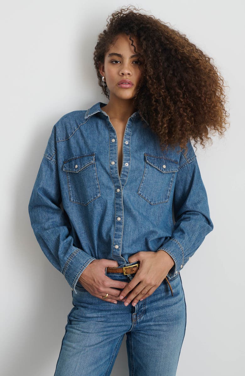 Alex Mill Western Denim Shirt, Alternate, color,