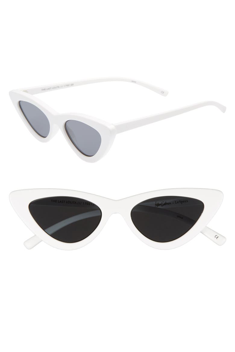 Lolita 49mm Cat Eye Sunglasses, Main, color, WHITE