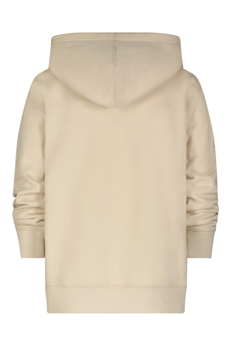 Kids' Embroidered Logo Fleece Hoodie, Alternate, color, TIMBERWOLF