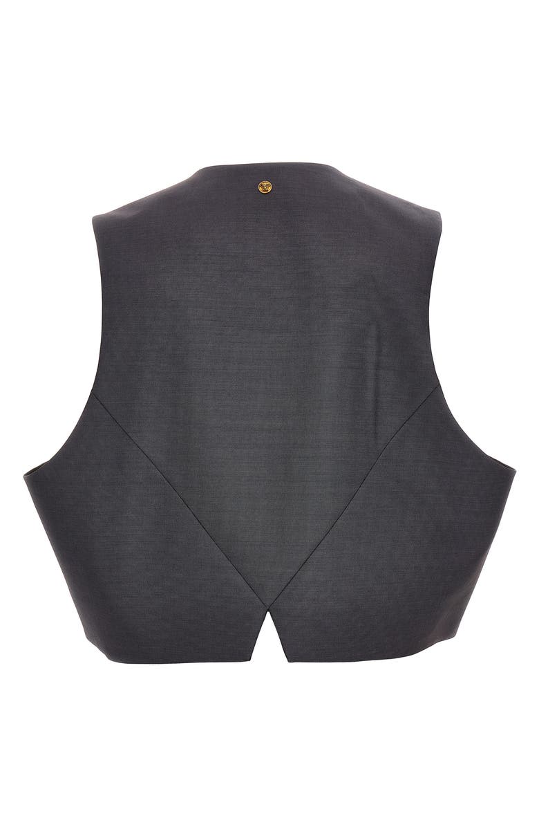 Versace First Line Lightweight Wool & Mohair Vest, Alternate, color, Grey