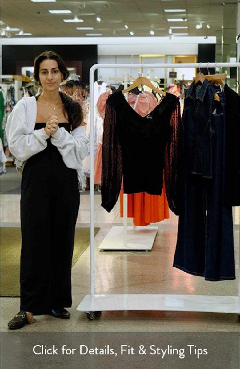 Dobby Balloon Sleeve Rib Top, sales video thumbnail