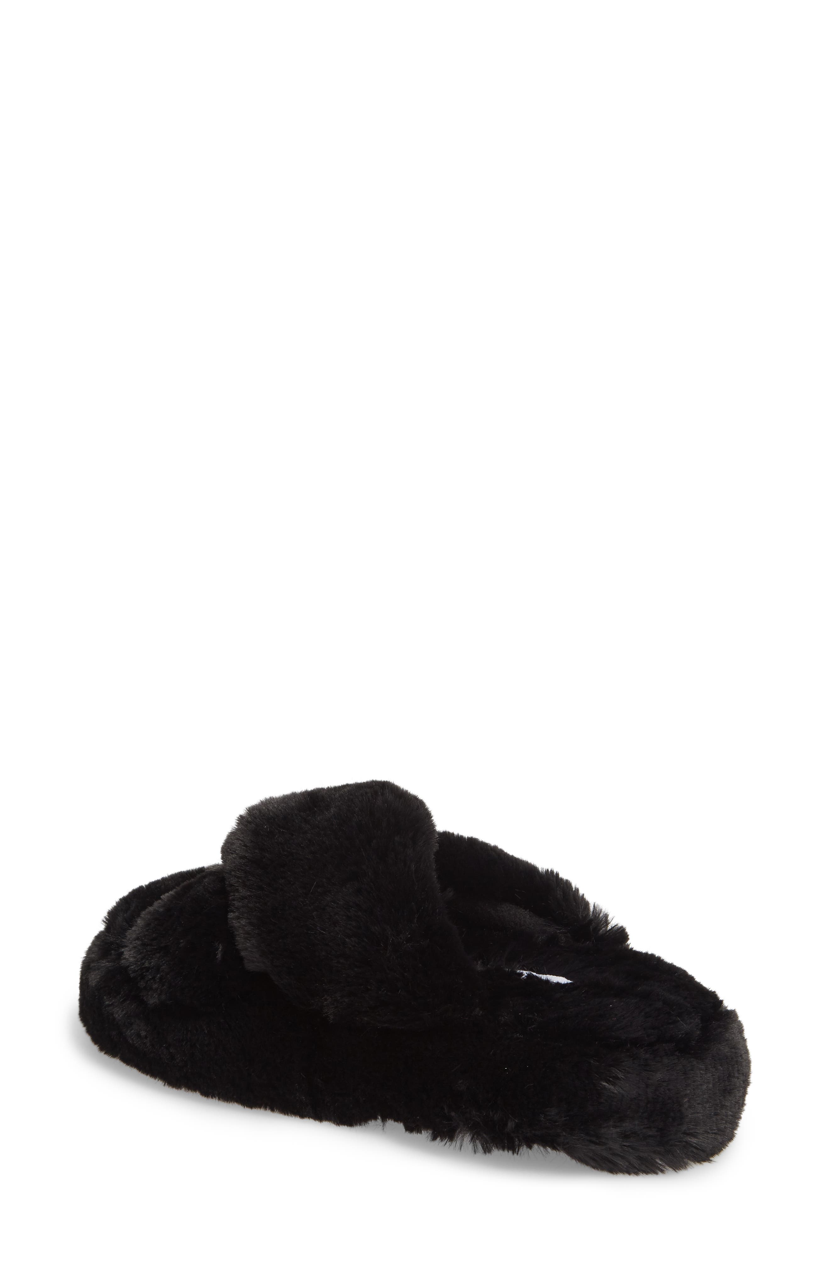 Steve Madden Comfy Faux Fur Slipper, Alternate, color, 
