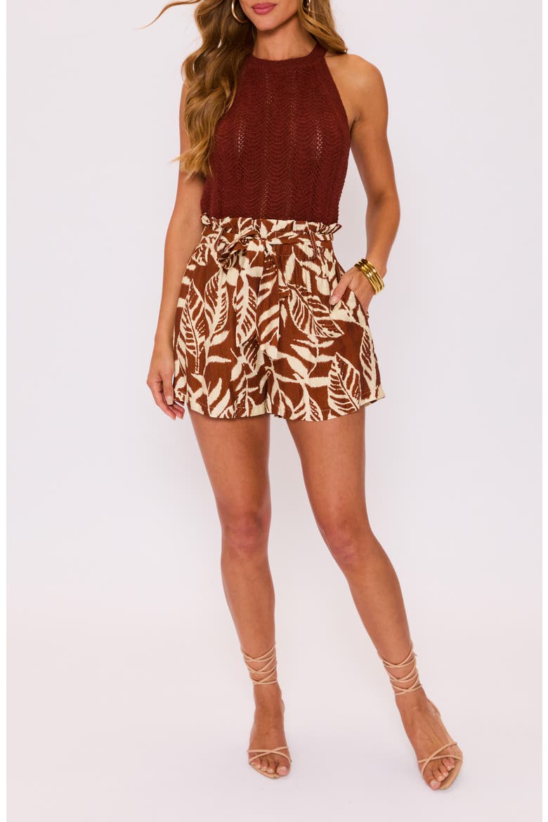 Daybreak Printed Pocket Shorts, Alternate, color, DARK BROWN