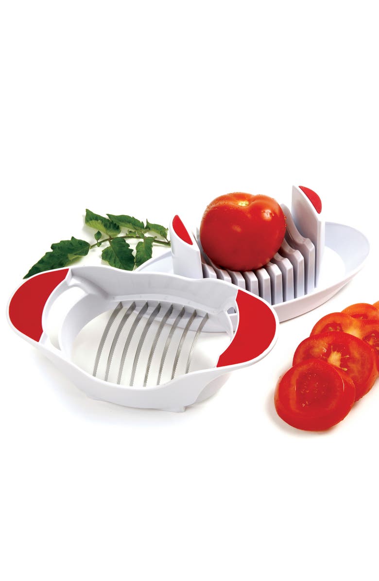 Norpro Tomato and Soft Cheese Slicer, Great for Bruschetta, Alternate, color, White