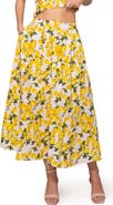 MELLODAY Lemon Poplin A-Line Maxi Skirt