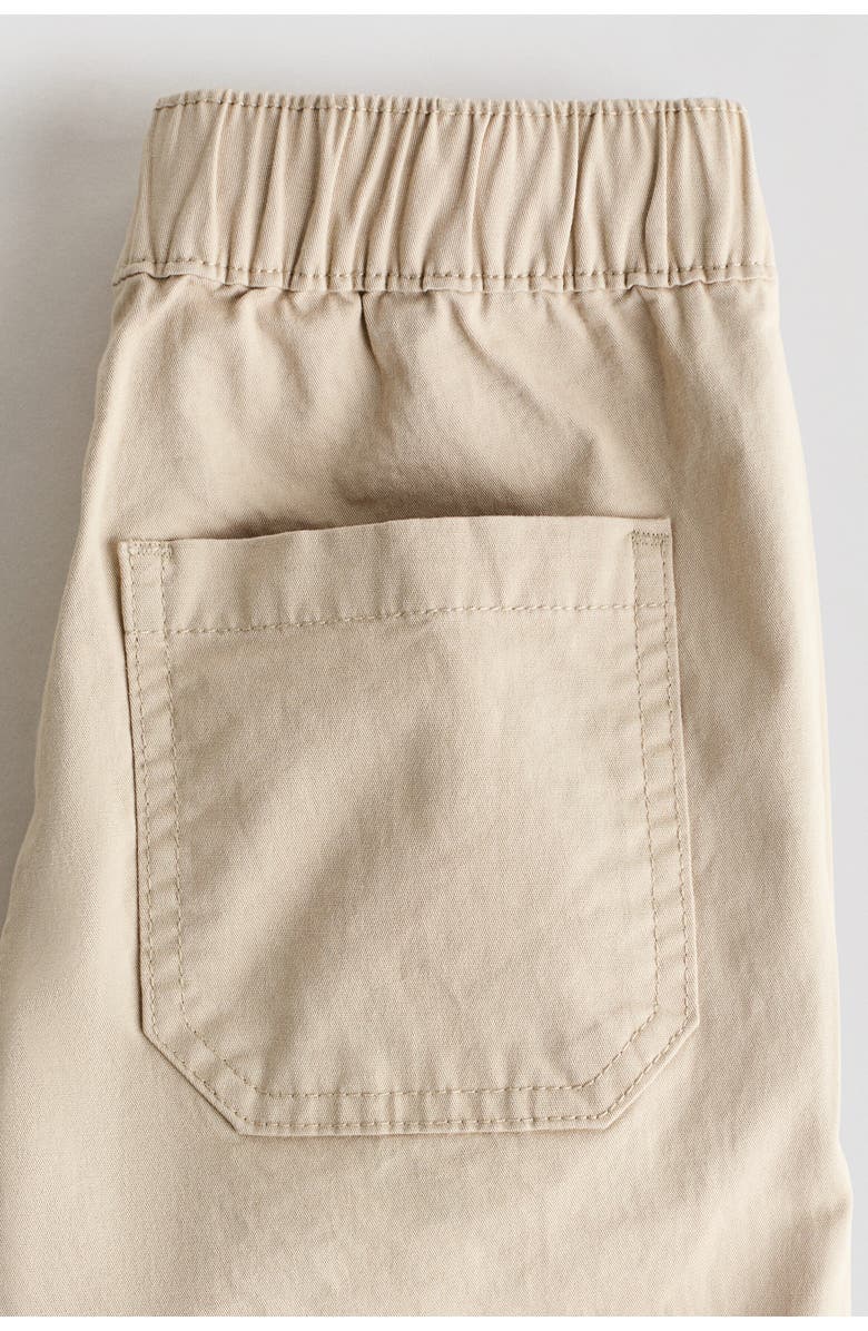 H&M Cotton Twill Cargo Joggers, Alternate, color, Beige