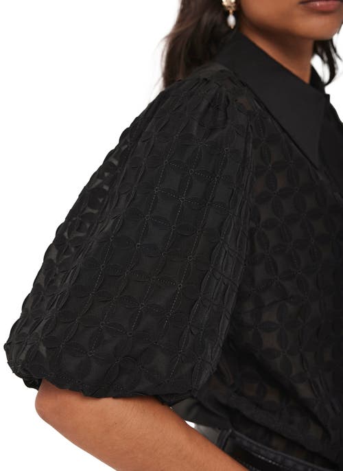 Mint Velvet Petal Detail Shirt In Black