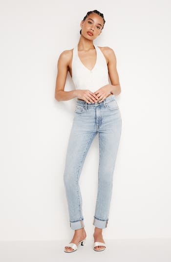 Good Classic High Waist Cuff Skinny Jeans