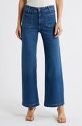 Mavi Jeans Paloma Marine Patch Pocket High Waist Wide Leg Jeans