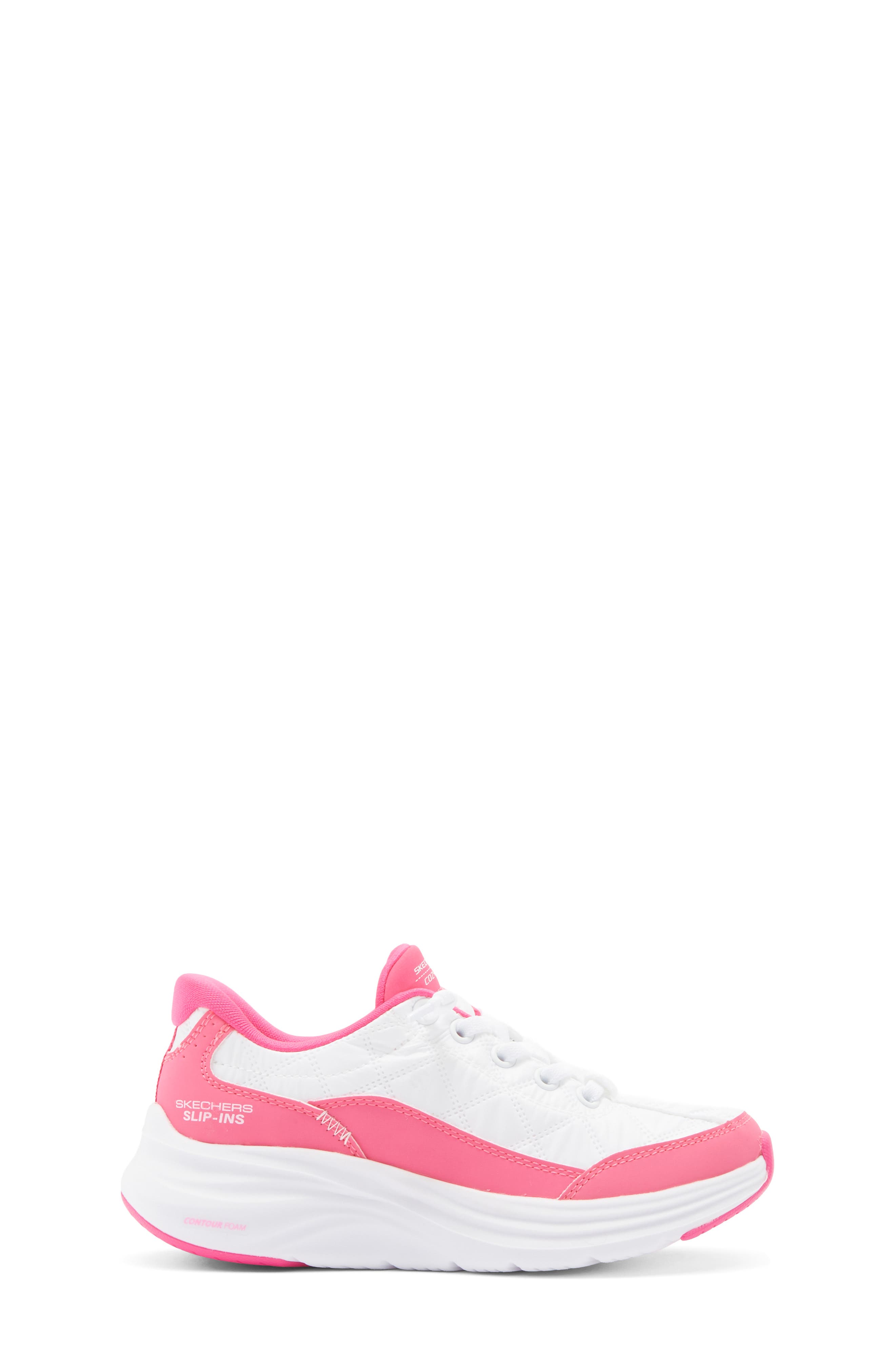 Kids' Contour Foam Sneaker, Alternate, color, WHITE/PINK