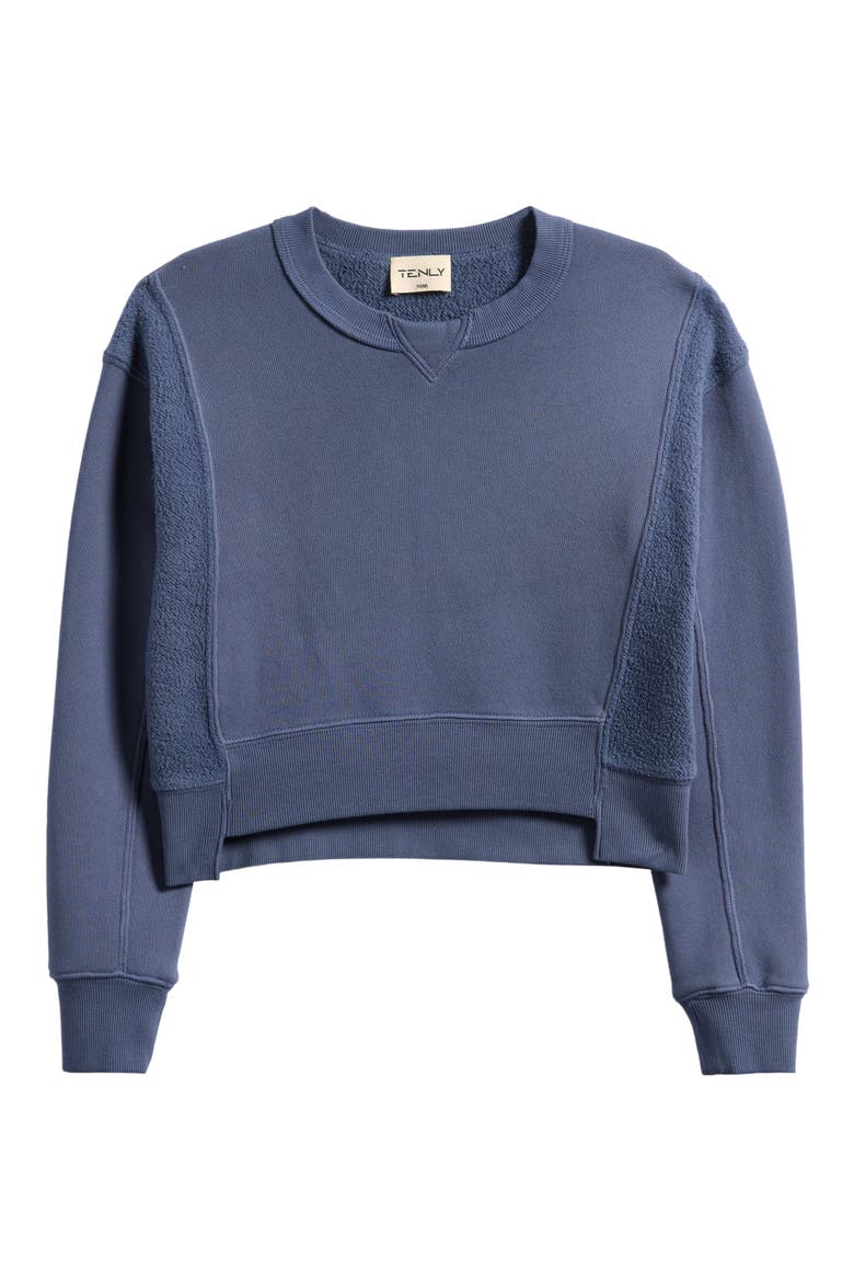 Kids' Cotton Fleece Sweatshirt, Main, color, INDIGO STORM