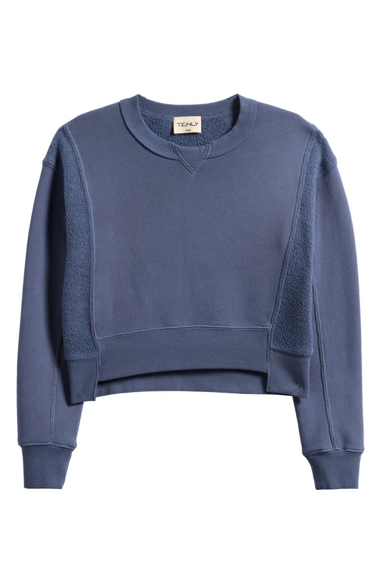 TENLY Kids' Cotton Fleece Sweatshirt, Main, color, Indigo Storm