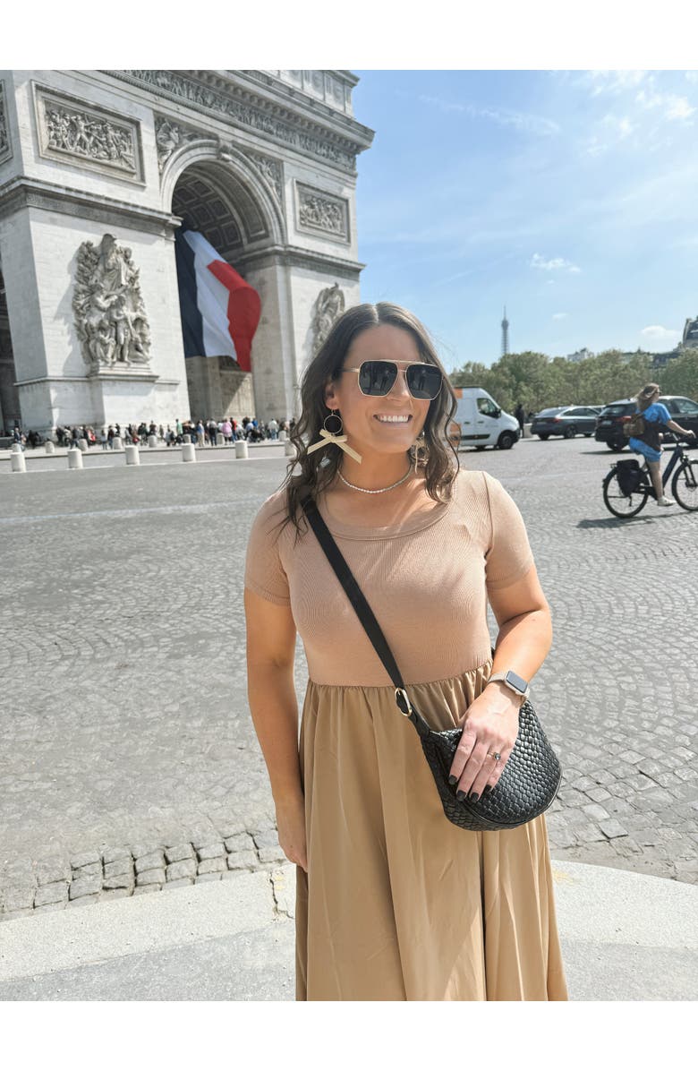 Nickel & Suede Claras Statement Earrings, Alternate, color, Cream