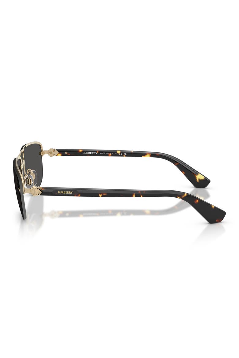 63mm Oversize Irregular Aviator Sunglasses, Alternate, color, LIGHT GOLD / DARK GREY