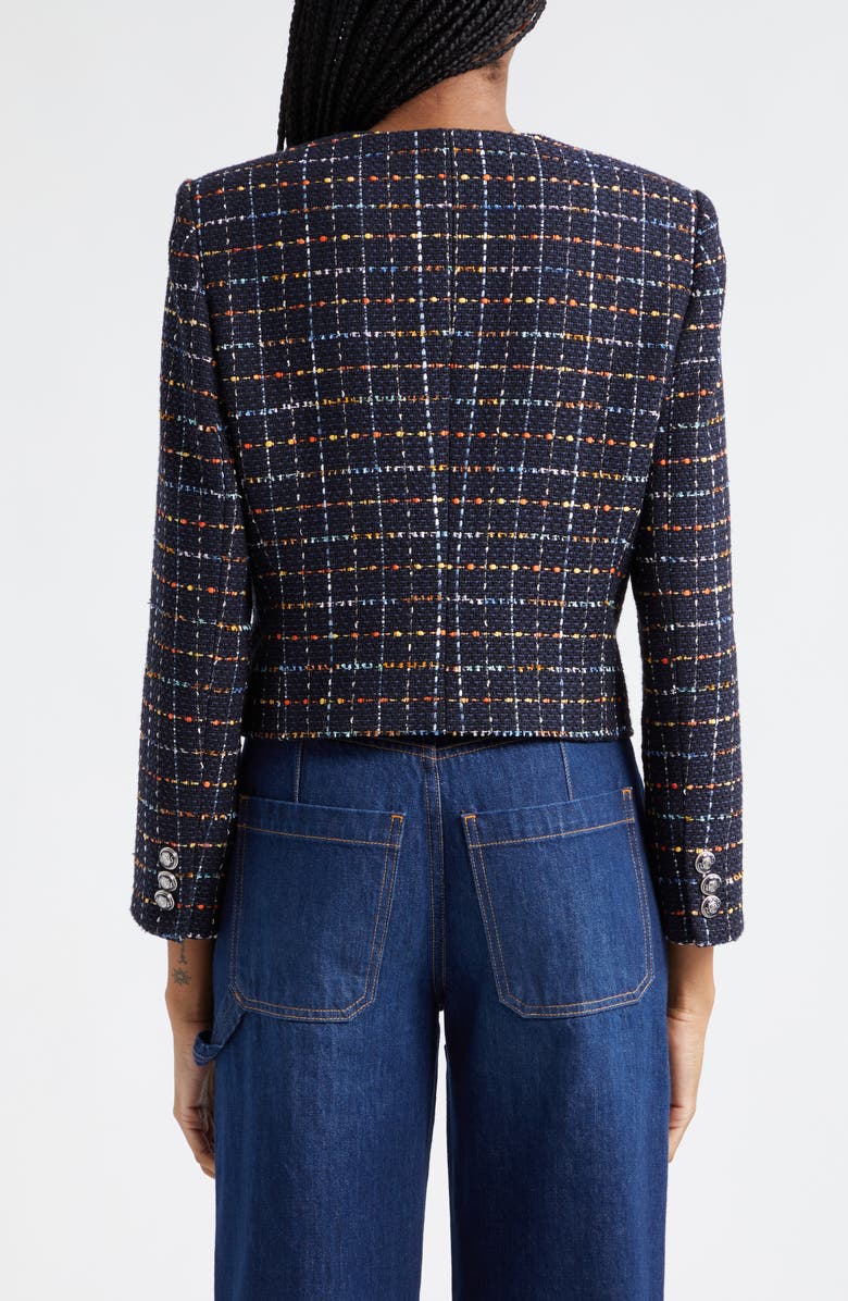 Veronica Beard Nathan Cotton Blend Tweed Jacket, Alternate, color,