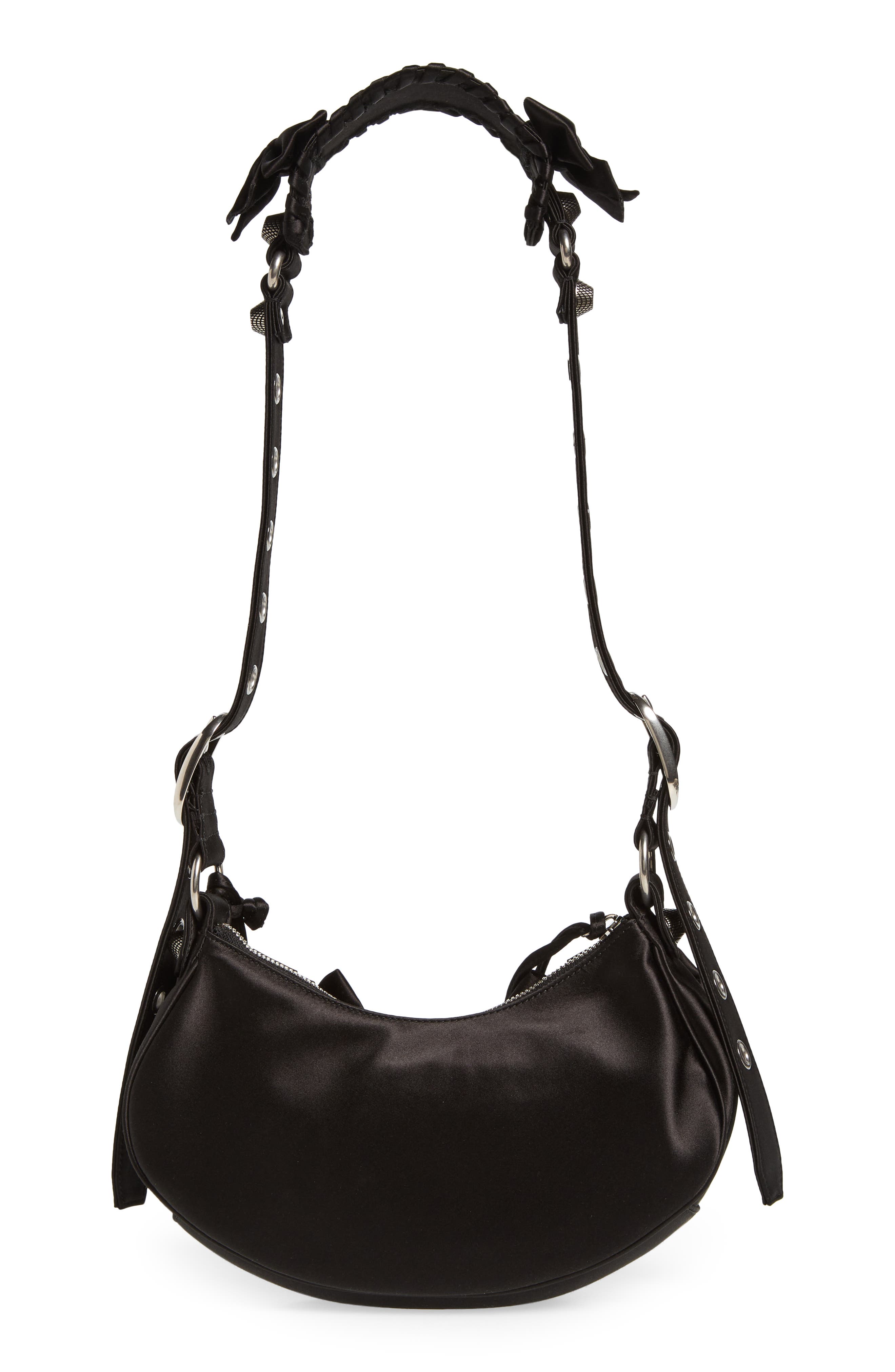 Balenciaga Extra Small Le Cagole Satin Shoulder Bag, Alternate, color, 