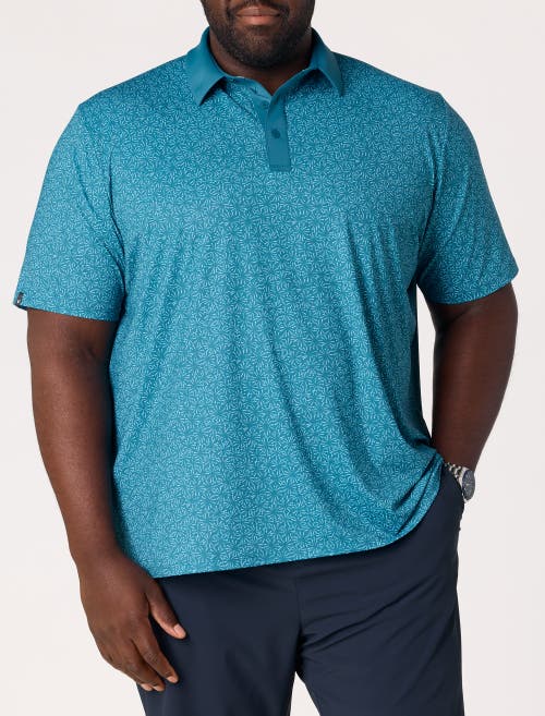 Callaway Big & Tall Confetti Tees Polo Shirt In Blue Coral