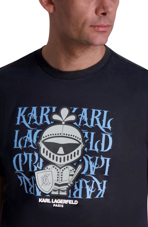Karl Lagerfeld Paris Gothic Karl Logo Graphic T-shirt In Black