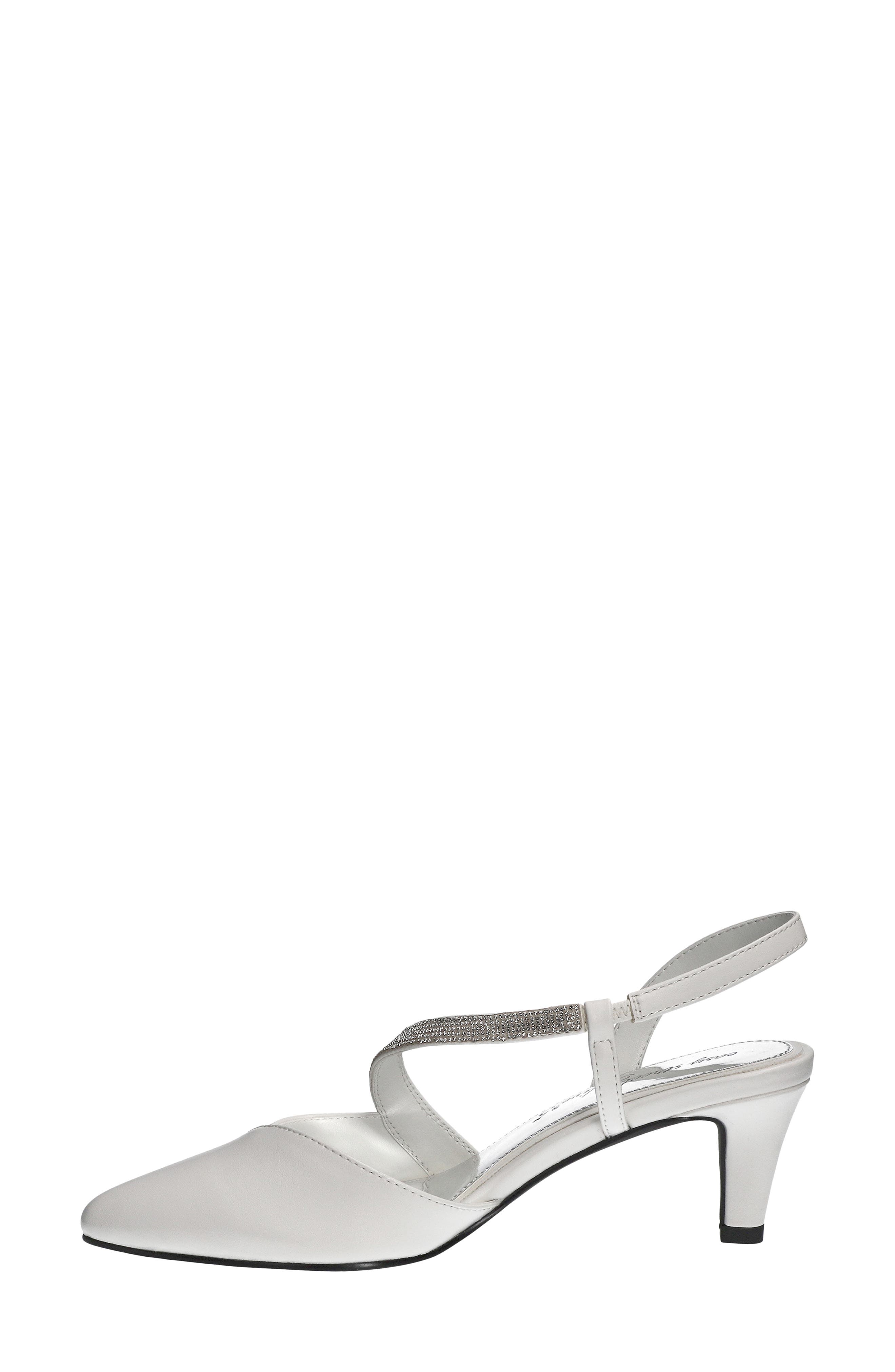 EASY STREET Emerald Pump, Alternate, color, White With Stones