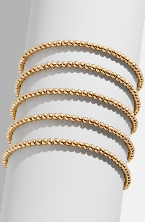 Baublebar Pisa Set Of 5 Beaded Bracelets In Gold