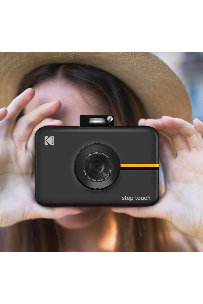 Step Digital Instant Camera with Image Sensor, ZINK Zero Ink Technology, Alternate, color, Black with Screen