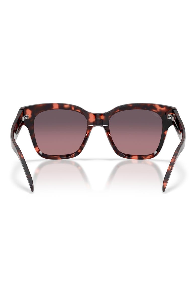 54mm Polarized Square Sunglasses, Alternate, color, SUNSET TORTOISE / ROSE 580G