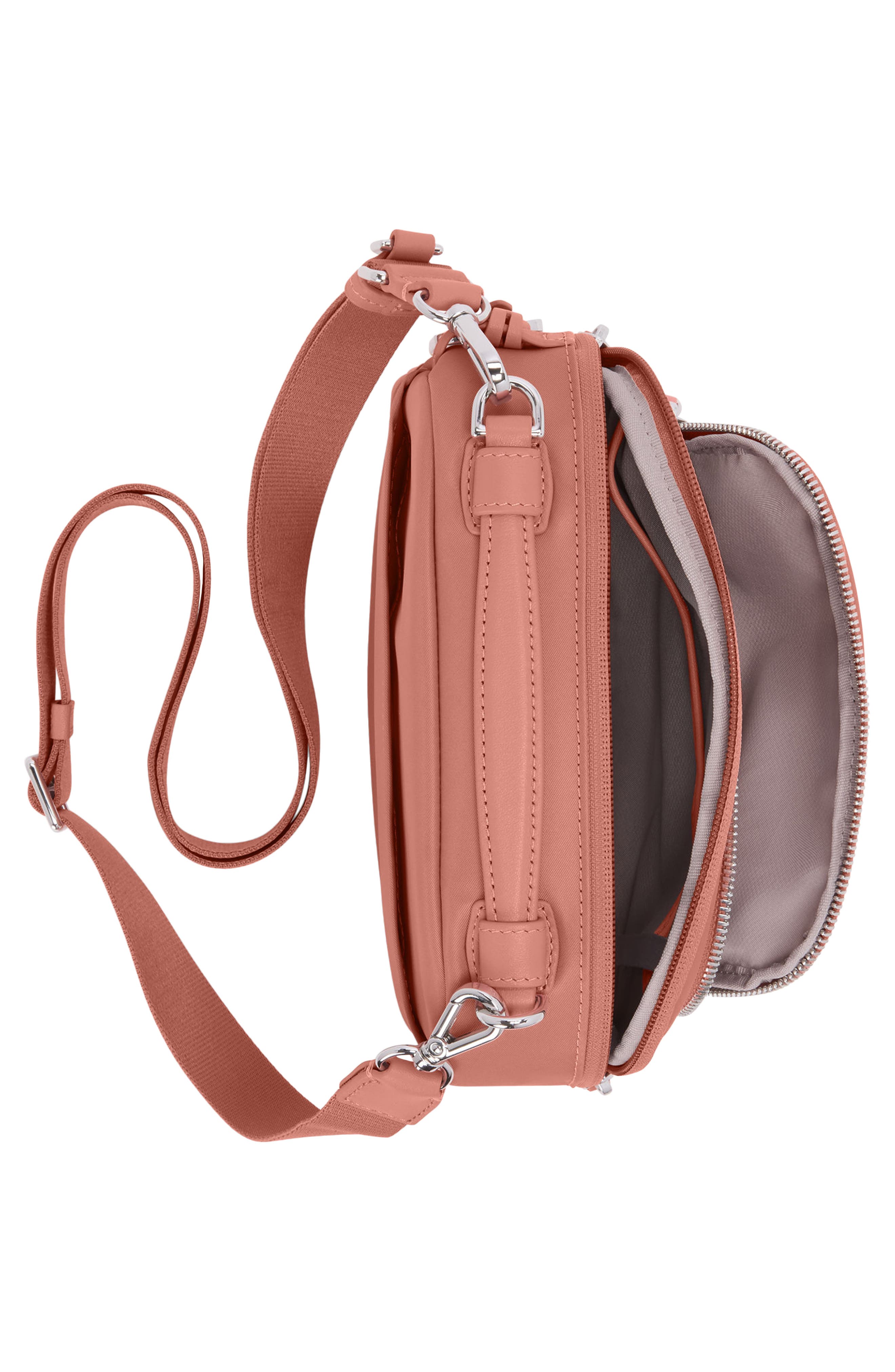 Voyageur Teghan Crossbody Bag, Alternate, color, PINK CLAY