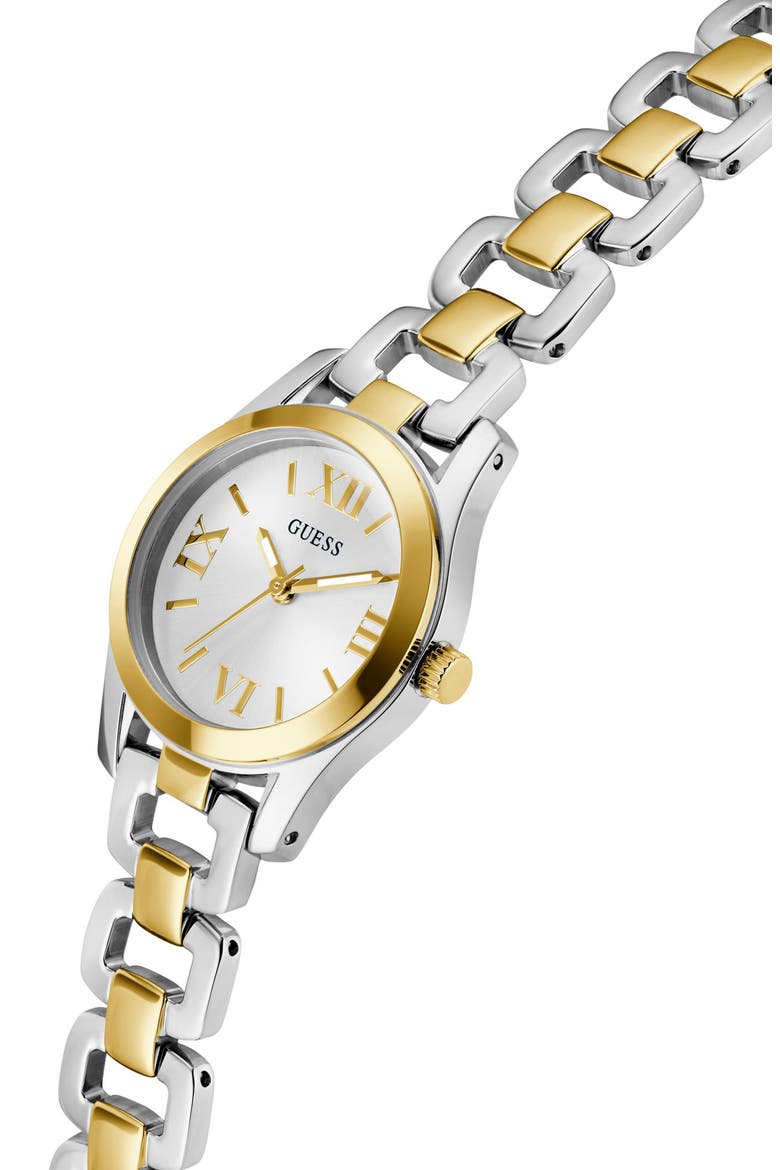 Veda Two-Tone Bracelet Watch, 28mm, Alternate, color, SILVER