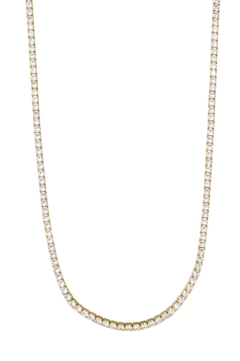Crystal Tennis Necklace, Main, color, GOLD