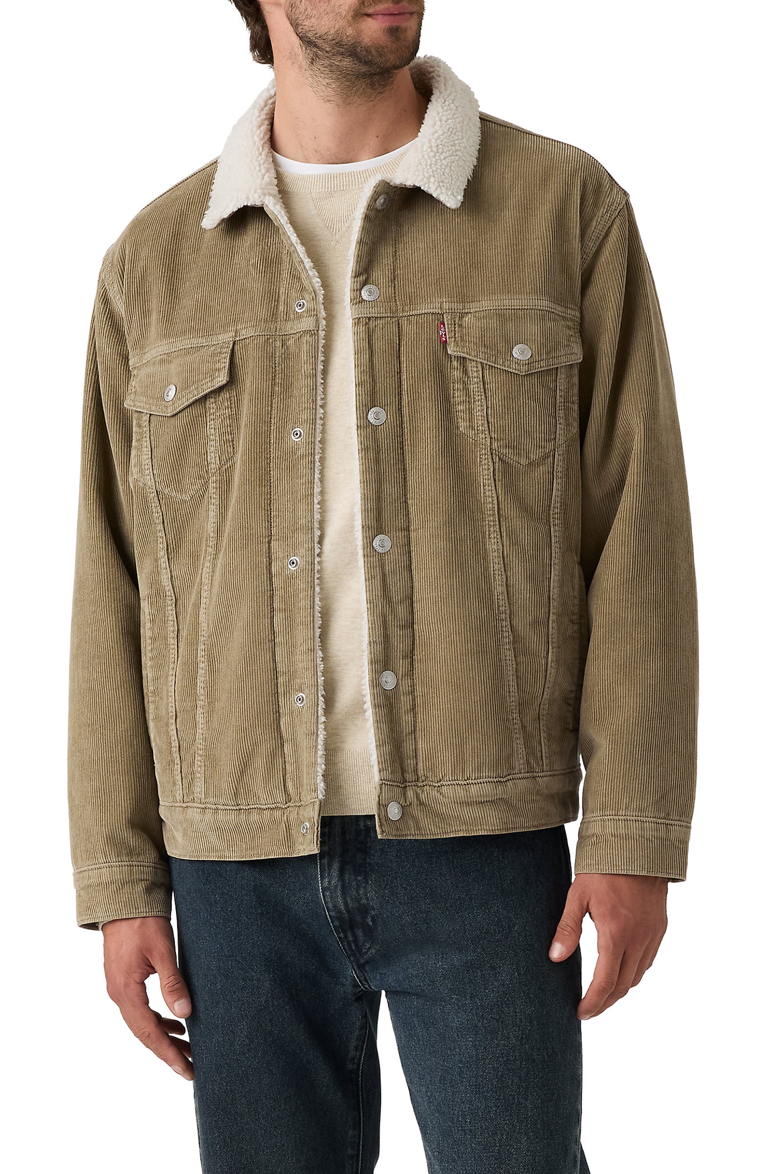 Levi's® Relaxed Fit Faux Shearling Lined Trucker Jacket