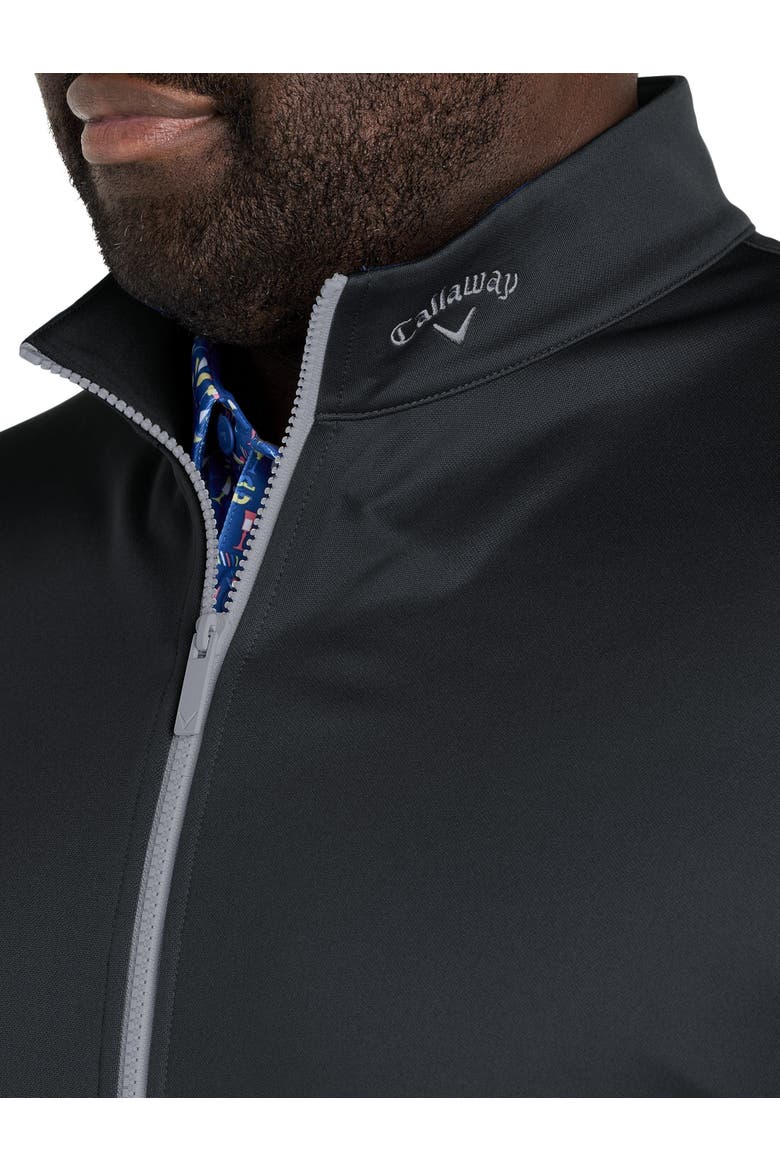 Big & Tall Zip-Front Fleece Vest, Alternate, color, CAVIAR